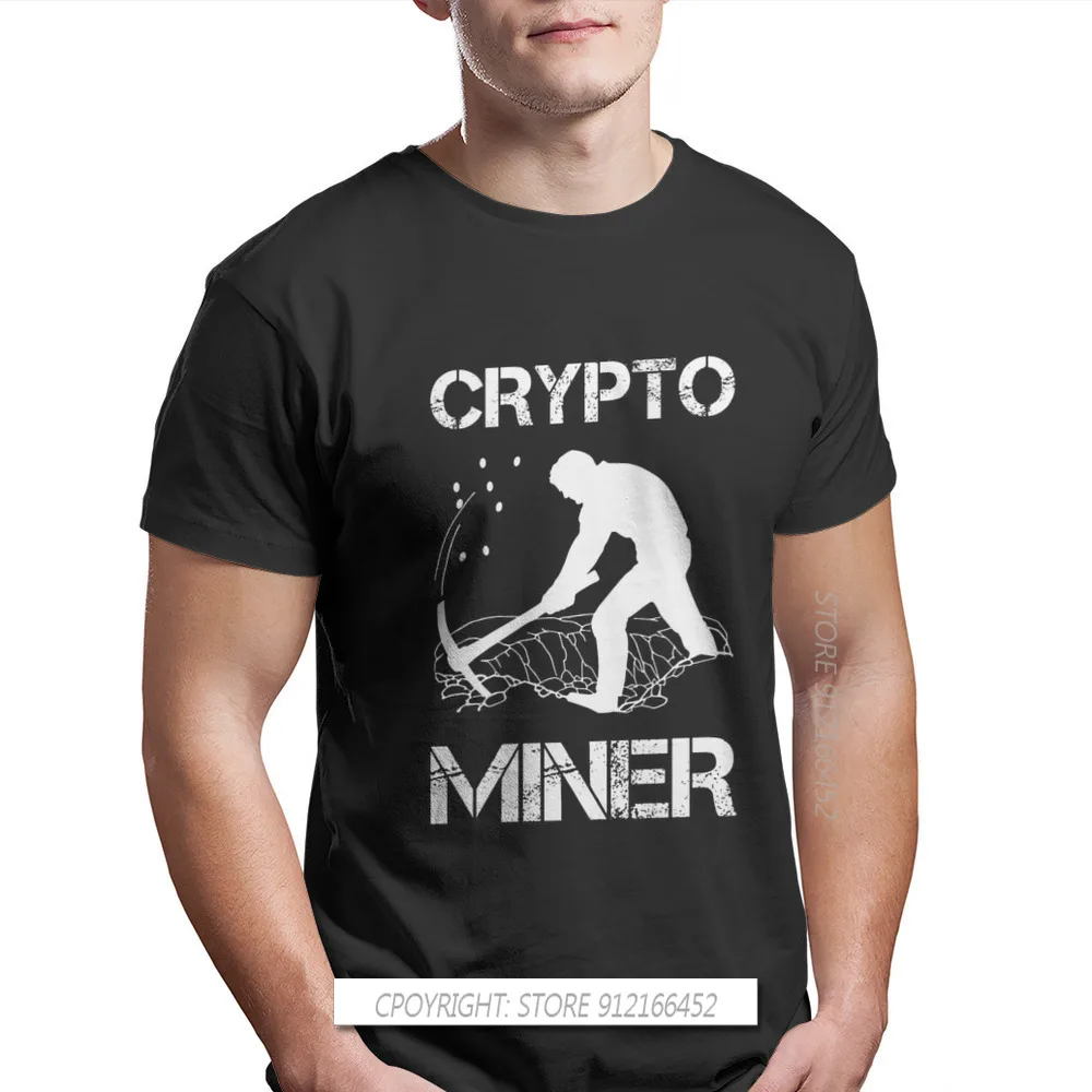 Биткоин мем 100% хлопок футболки криптовалюты Майнер держатель Мерк отличительная