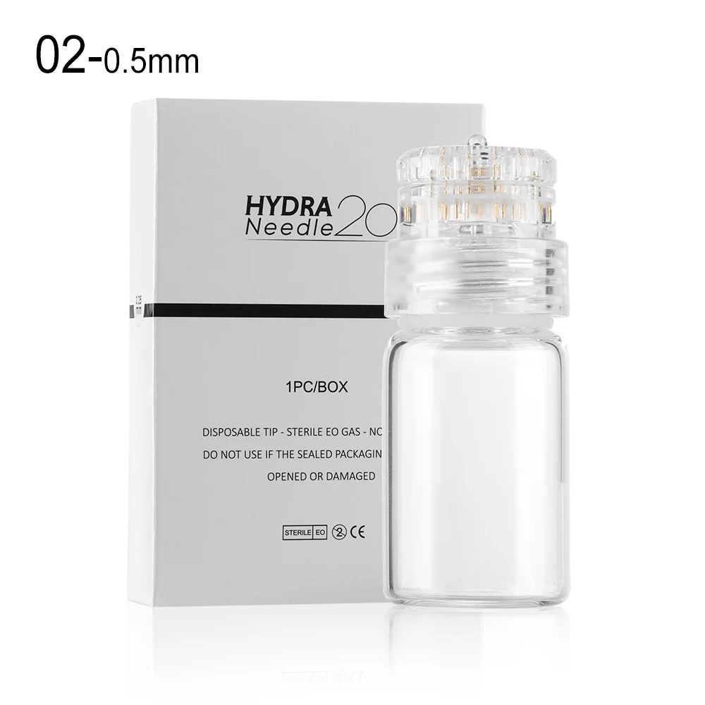 0.5mm Игла Hydra, 20 штифтов, микро игла, титановые наконечники, бутылка, мезо, Дерма, прокатка, антивозрастной титановый наконечник, бутылка без игл, мезотера - Цвет: 0.5mm