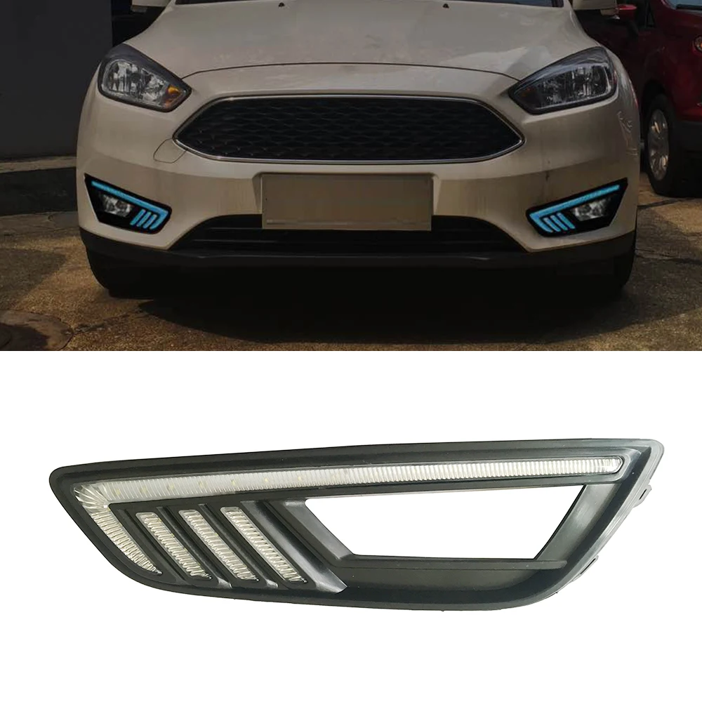 CSGJMY 1 комплект светодиодный авто DRL Противотуманные Фары Светильник бампер