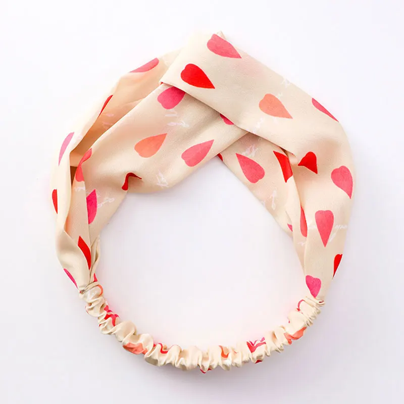 Новая эластичная повязка на голову Бохо для волос с цветочным принтом девочек