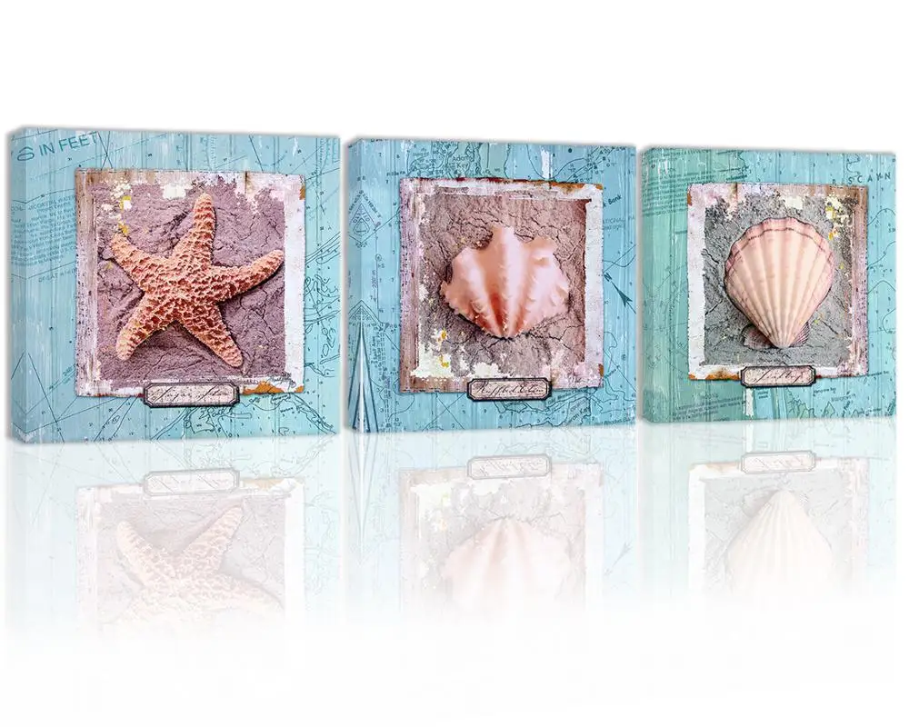 Морская звезда морские раковины Настенный декор океан Средиземноморский стиль