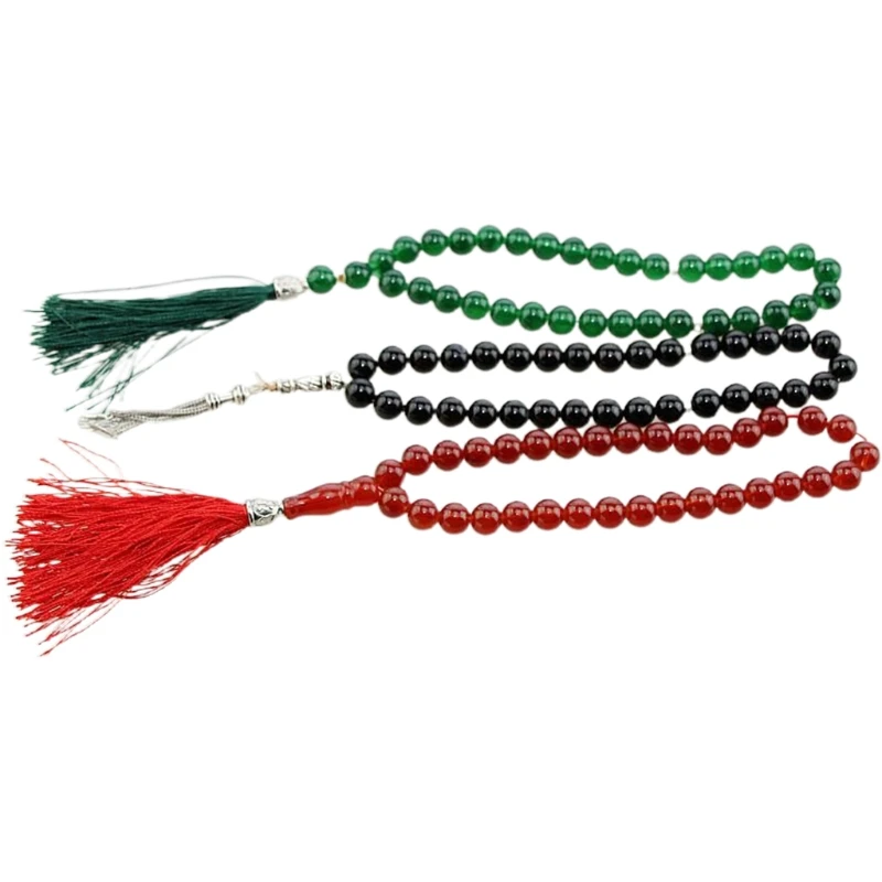 

Muslim Tasbih 33 Rosary Beads Islam Prayer Dhikr Misbaha Islamic Religion Eid Ramadan Gift 12mm Bead Black/Green/Red