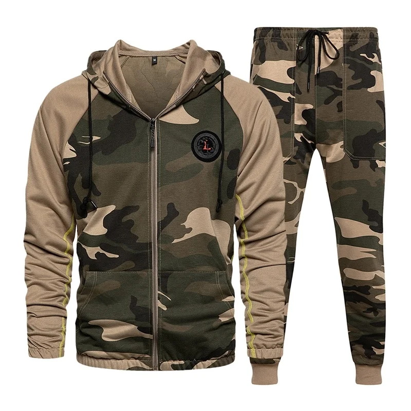 

Men's casual wear sports youth sports suit men's camouflage in spring