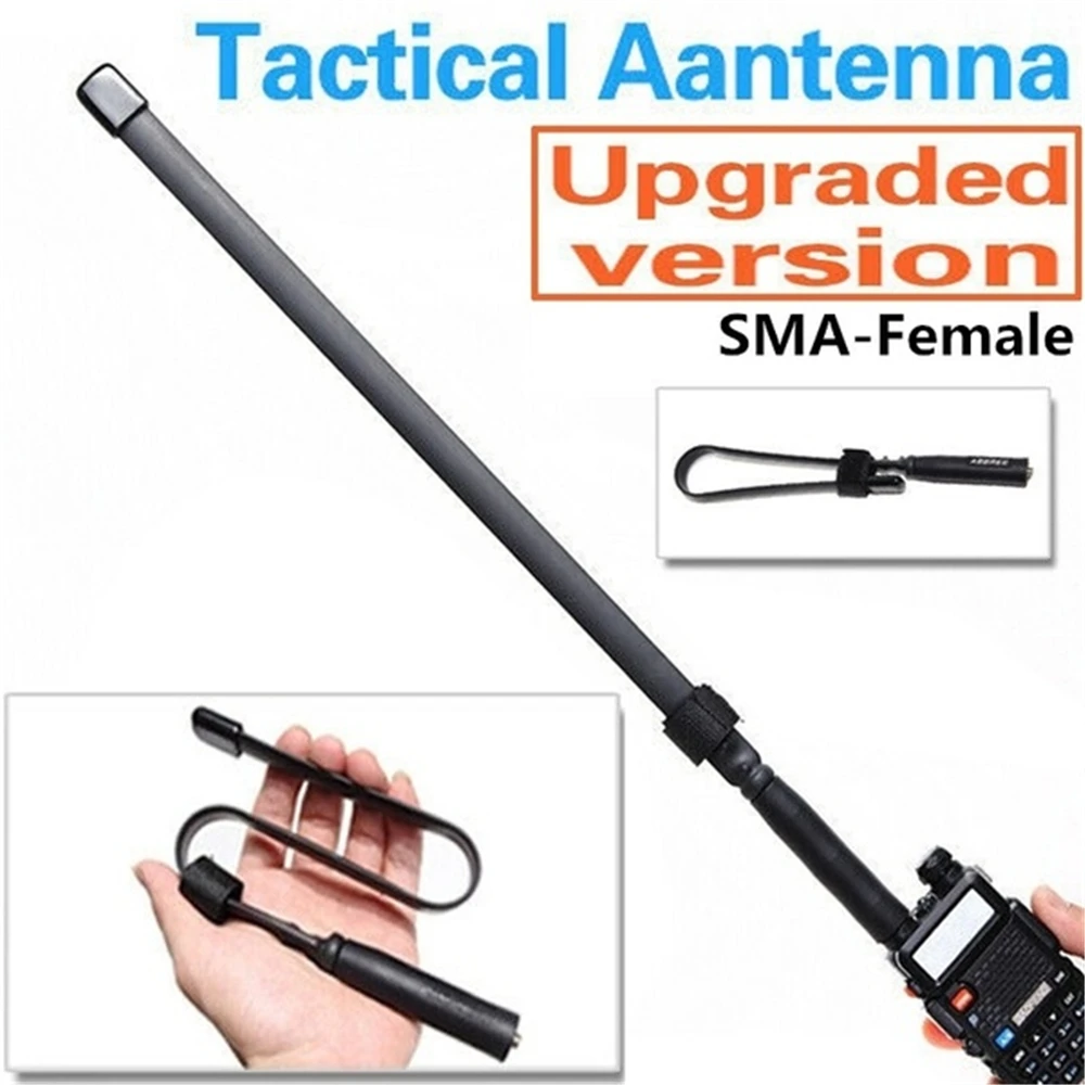 Тактическая антенна 2021 CS SMA-Female Dual Band VHF UHF Складная для боевой охоты рация Baofeng |