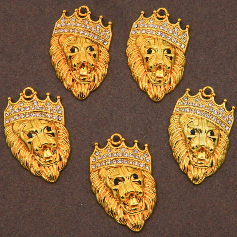 Цепочка с подвеской в виде головы льва для мужчин ожерелье стиле хип хоп рок