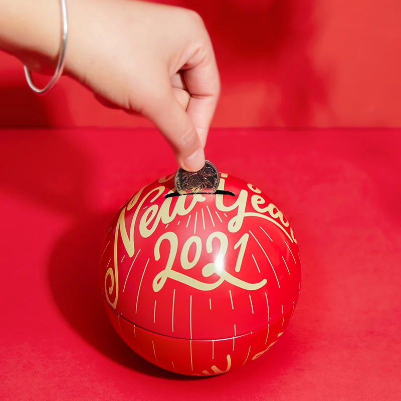 Копилка с красным шариком коробка для коллекционирования монет банка денег