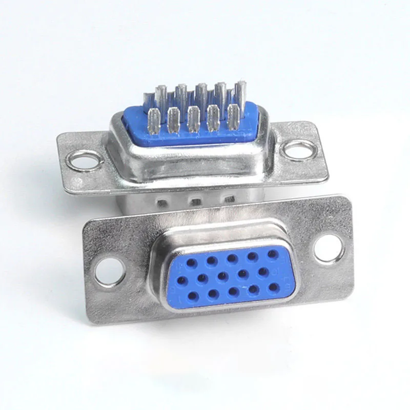 Мужская и женская головка DB15 из чистой меди 3 ряда 15 контактов сварочная