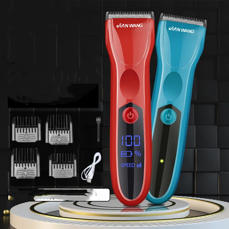 

JX hair trimmer USB rechargeable hair clipper hair cutting machine 16W powerful beard trimmer LCD display low noise