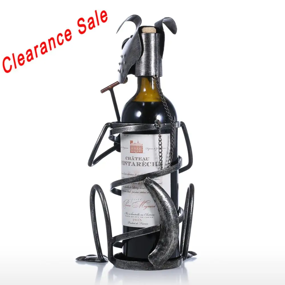 Tooarts щенок винный шкаф железа фигурка животного украшение ремесло креативный