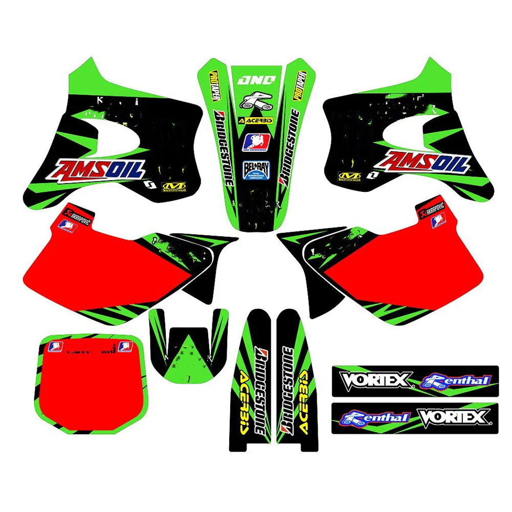 Бесплатный индивидуальный мотоцикл Полный комплект 3 м графические наклейки для