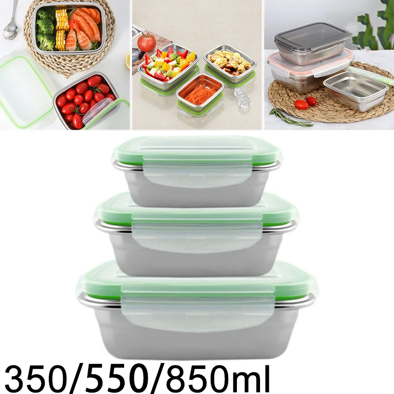 

Leak-Proof Thermal Insulation Lunch Box Stainless Steel Box Single Layer Food Container For Dinnerware Student School Travel