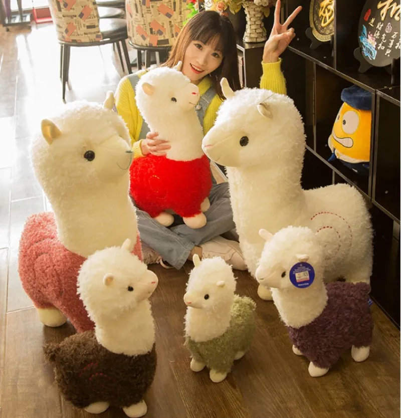 

Alpaca Plush Doll Large Llama Stuffed Animal Doll Plush Hug Pillow Soft Fluffy Cushion Toys Kids Birthday Gifts Home Decoration