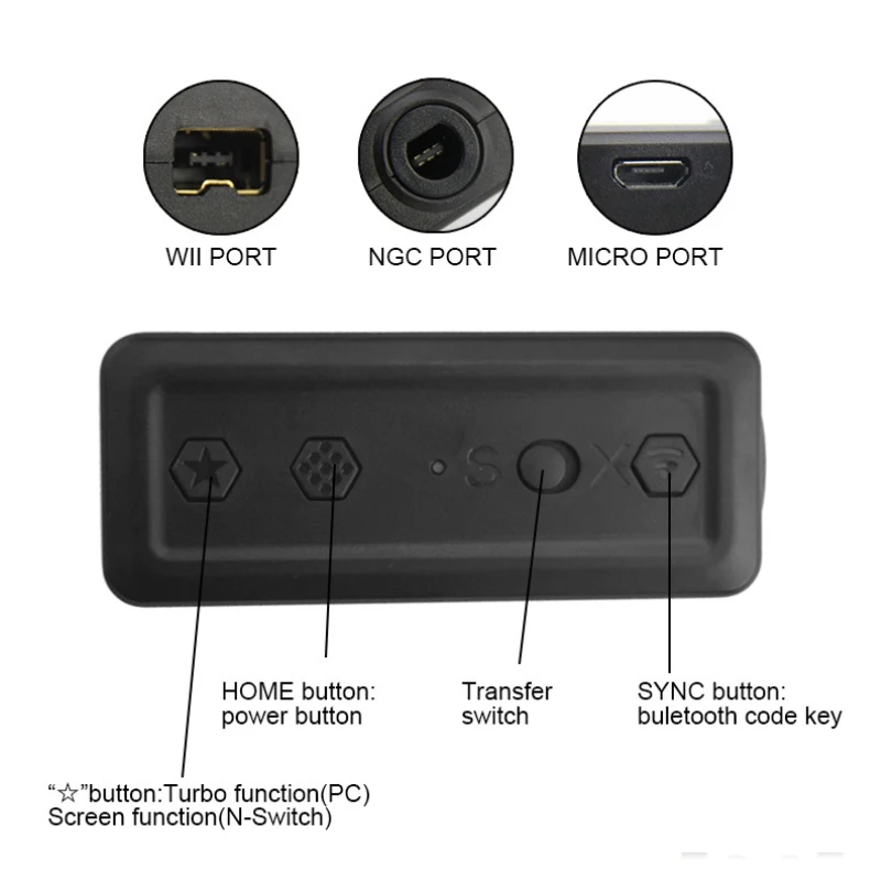 Для переключателя Nintendo подходит для NGC/WiiU/NES конвертер геймпада to Wireless NS PC Retro