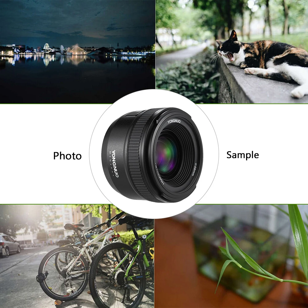 Объективы YONGNUO 35 мм YN35mm F2.0 AF/MF фиксированный фокус F1.8 объектив для Canon Nikon F