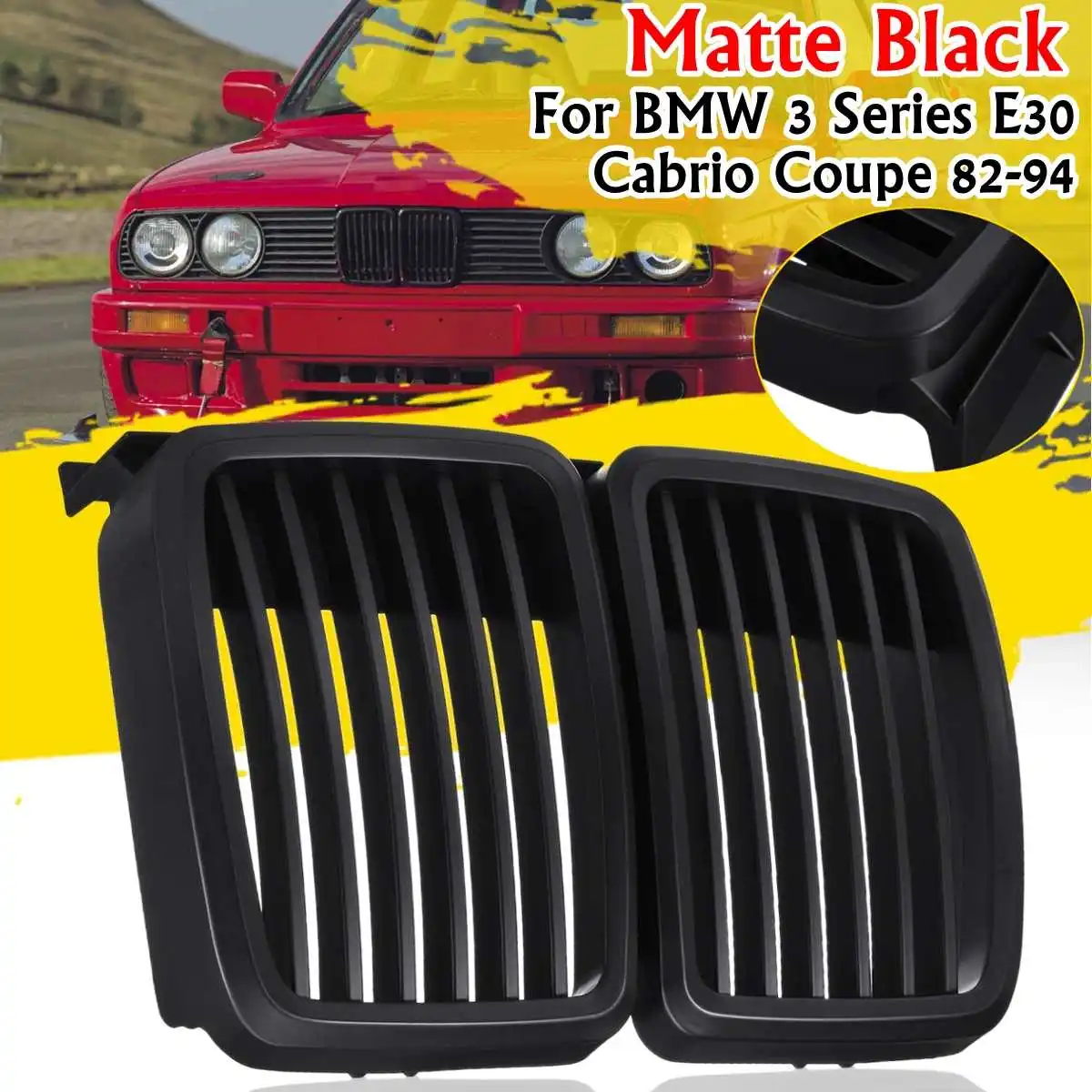 

1 пара, передняя решетка для радиатора BMW 3 серии E30 51131884350-1982
