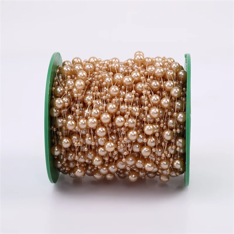 

5 Meters Wedding Decoration Pearl String DIY Handmade Hair Decor Accessories Artificial Flowers Party Decoration Accessories.75z