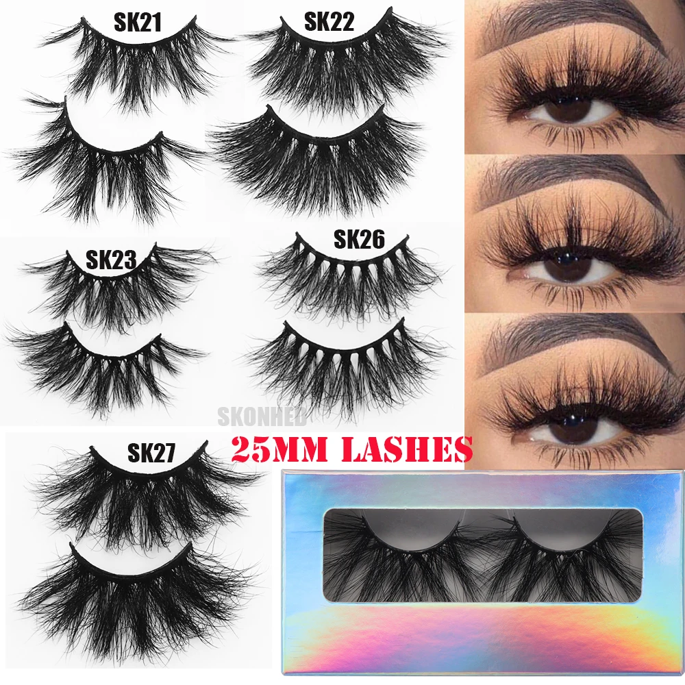3D 25 мм норковые накладные ресницы натуральные длинные висячие ручная работа
