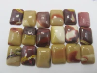 natural mookaite stone bead cabochon 15x20mm rectangle cabochon ring face pendnat 10pcslot