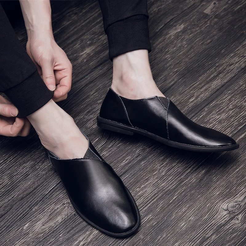 Лоферы мужские кожаные деловые роскошные дизайнерские туфли дышащие легкие