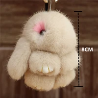 mink fur bunny fur pendant bag jewelry key chain plush pendant trumpet cute cute rabbit children animal cartoon doll
