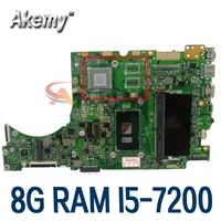 akemy ux410ua motherboard with i5 7200u cpu 8gb ram for asus ux410uq ux410uqk ux410uv ux410u rx410u laotop mainboard