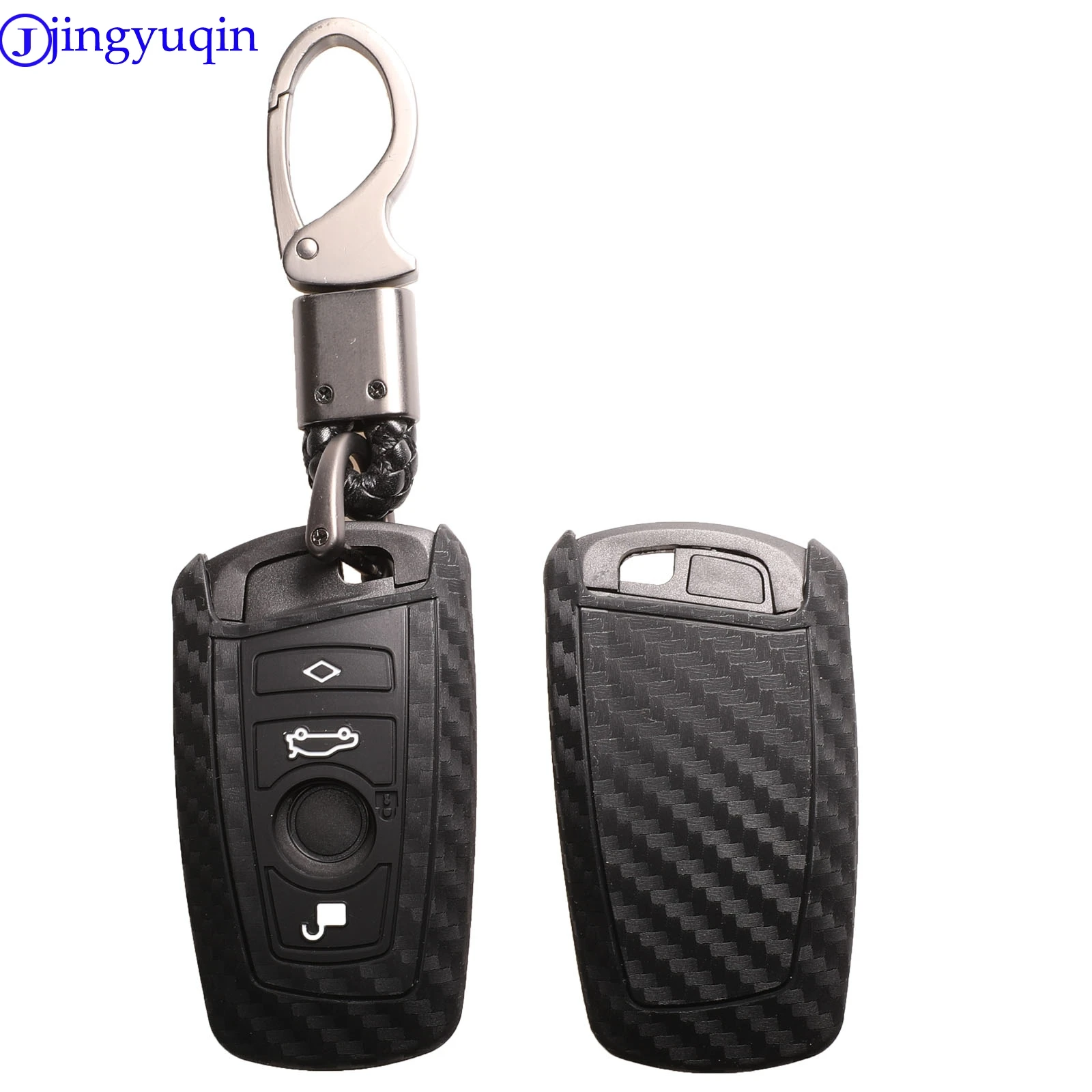 jingyuqin Remote Car Key Case Cover Carbon for BMW 520 525 f30 f10 F18 118i 320i 1 3 5 7 Series X3 X4 M3 M4 M5 Styling|Футляр для