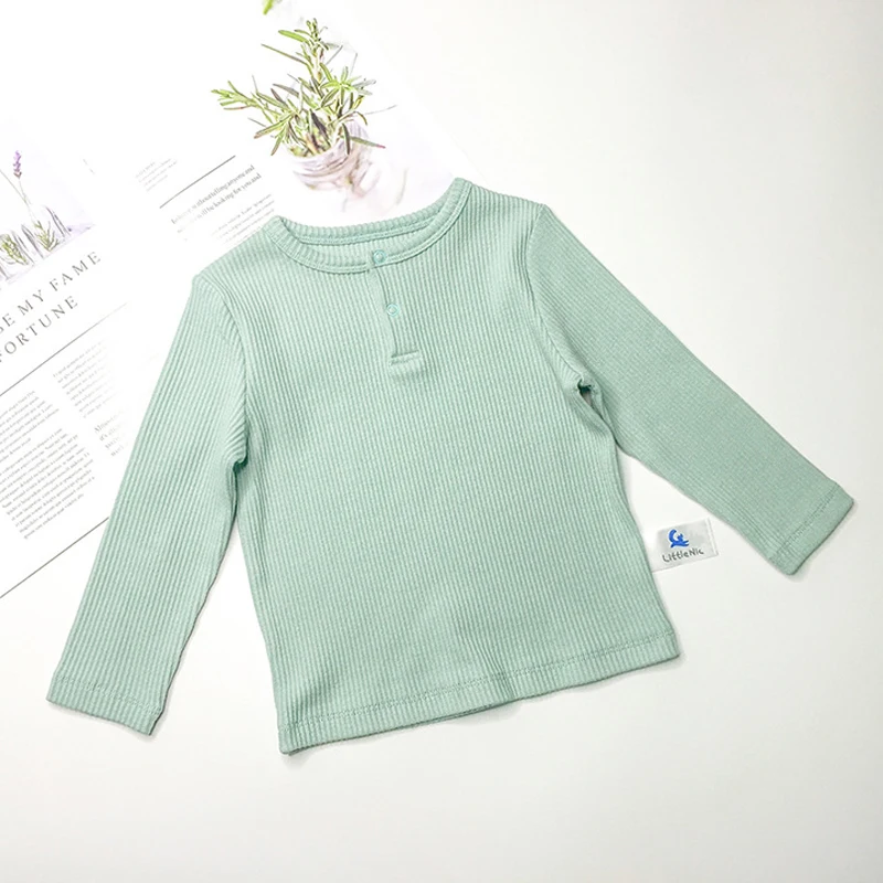 Комбинированная пижама в рубчик для мальчиков и девочек детские пижамы на осень