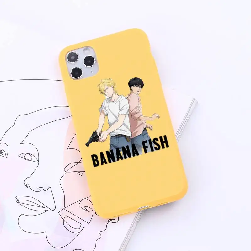 

Japan Anime Banana Fish Anime art Phone Case Candy Color for iPhone 6 7 8 11 12 s mini pro X XS XR MAX Plus