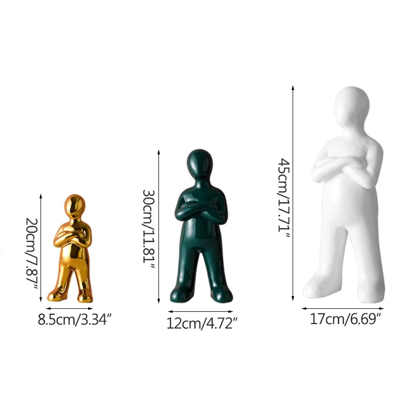 

Nordic Kungfu Kids Character Sculpture Figurine Ceramic Modern Art Figurine Ornament Home Decoration Accessories Desktop Decor