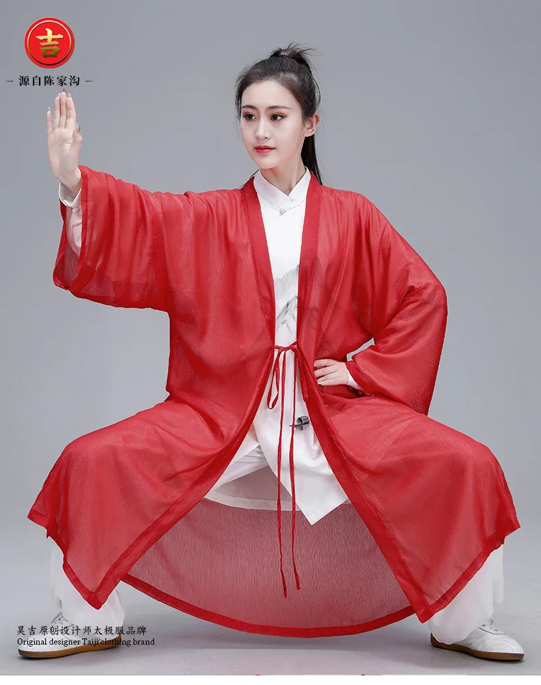 Женский Hanfu Taiji наборы одежды костюм Тан кунг-фу изысканный элегантный тай-чи из трех предметов одежды боевых искусств шаль чернильная живопись