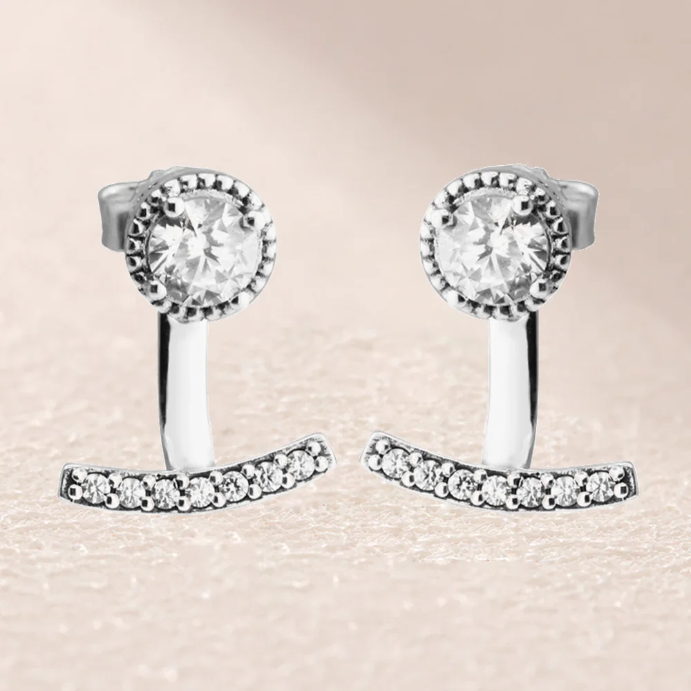 

290743CZ ABSTRACT ELEGANCE EARRING STUDS