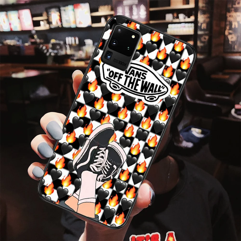 

Trendy Brand VansING Phone case For Samsung Galaxy Note 4 8 9 10 20 S8 S9 S10 S10E S20 Plus UITRA Ultra black soft prime luxury