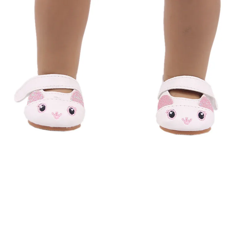 Балетки в виде зайчика/котенка 4 цвета подходят для 18-дюймовых американских кукол