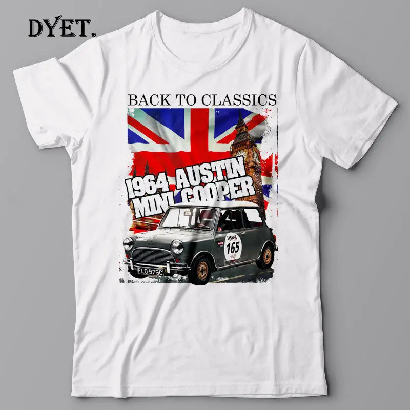 Приталенный топ рубашки для мужчин забавная графическая футболка Back To Classic-1964 Auston