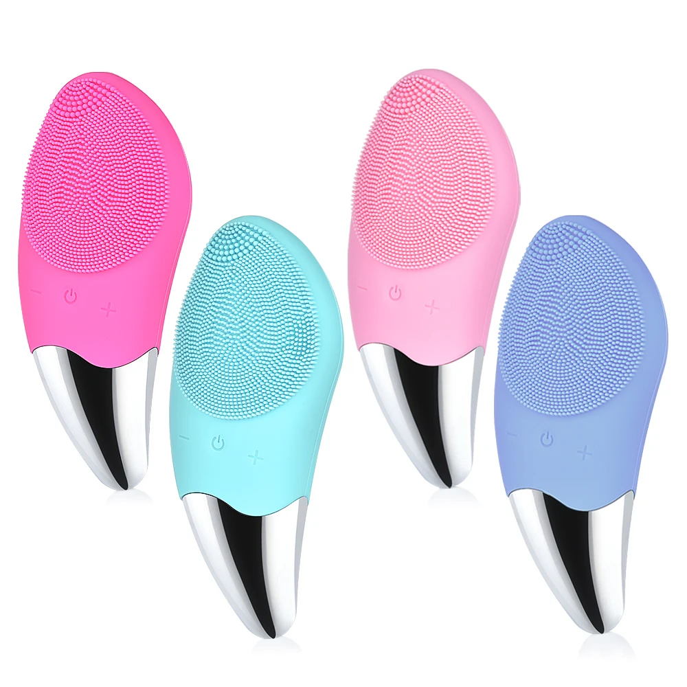 

Mini Electric Facial Cleansing Brush Silicone Sonic Face Cleaner Deep Pore Cleaning Skin Massager Face Cleansing Skin Care Tools