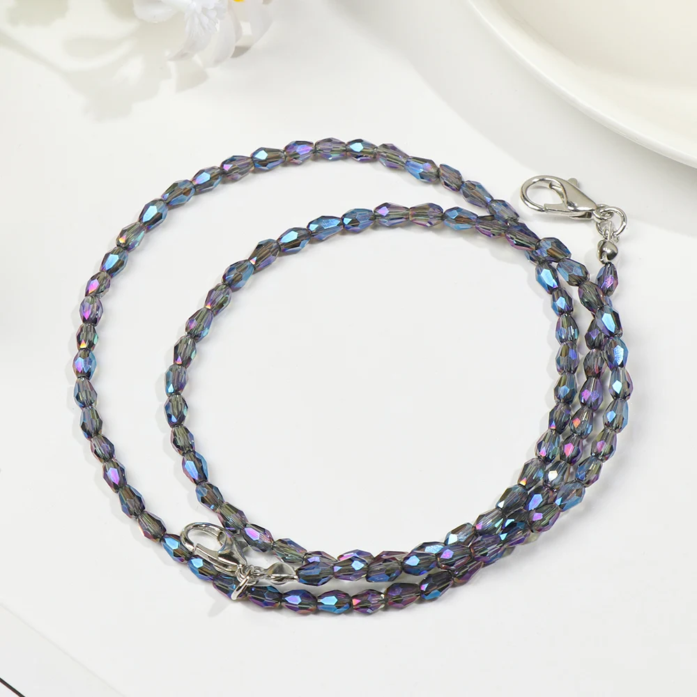 Цепочка для очков с кристаллами и бусинами модный ремешок солнцезащитных