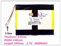 3 line 40140100 3 7v 6000mah 40100140 polymer rechargeable batteries gps dvd tablet computer general battery
