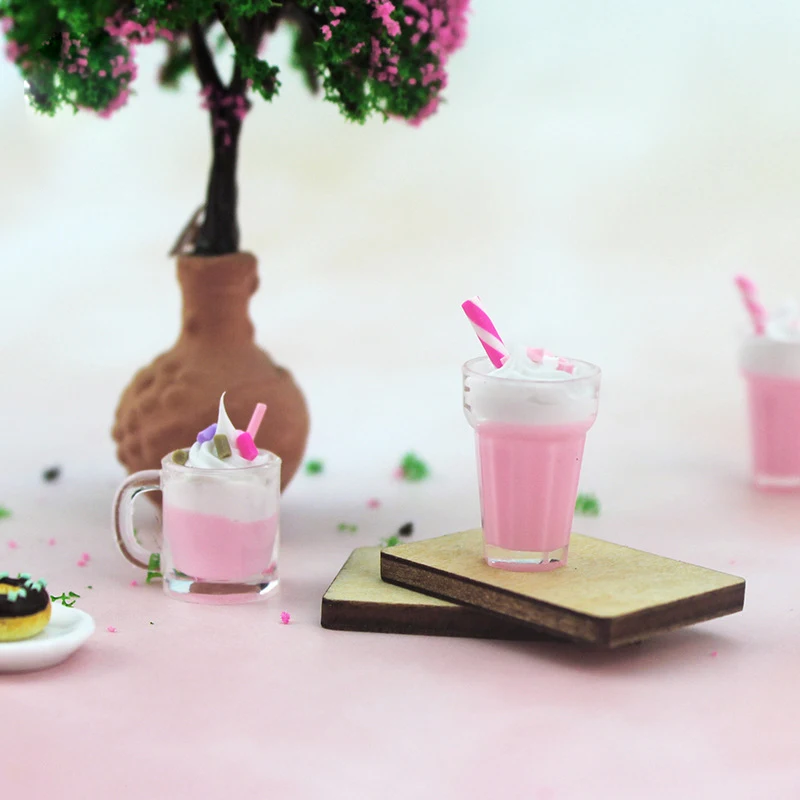 1:12 из смолы кукольный домик мини лимонное молоко чай чашка для воды Кухонные аксессуары для миниатюрного кукольного домика чашки игрушки Кукольный дом украшения подарки