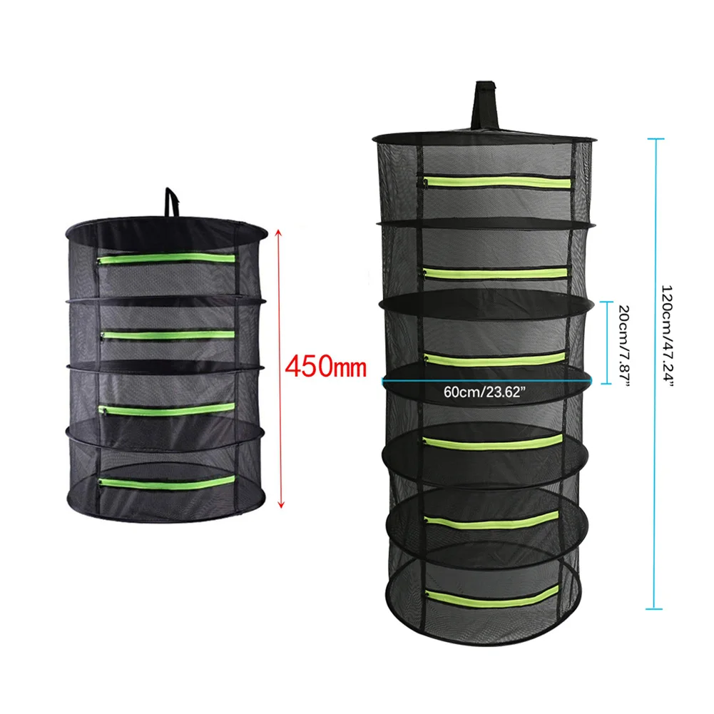 

6 Layers Foldable Dry Rack Bag Mesh Drying Net for Herbs Flowers Plants Buds Heavy Duty Drying Rack Hanging Basket Dry Net