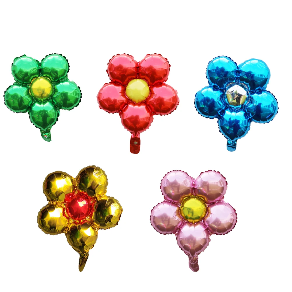 

1pc petal aluminum foil balloon wedding anniversary decoration children's day holiday gift small red flower balloons