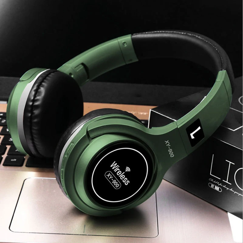 

Head-Mounted Bluetooth Headset LED Luminous Outdoor Wireless Folding TF/MF Bluetooth Headset