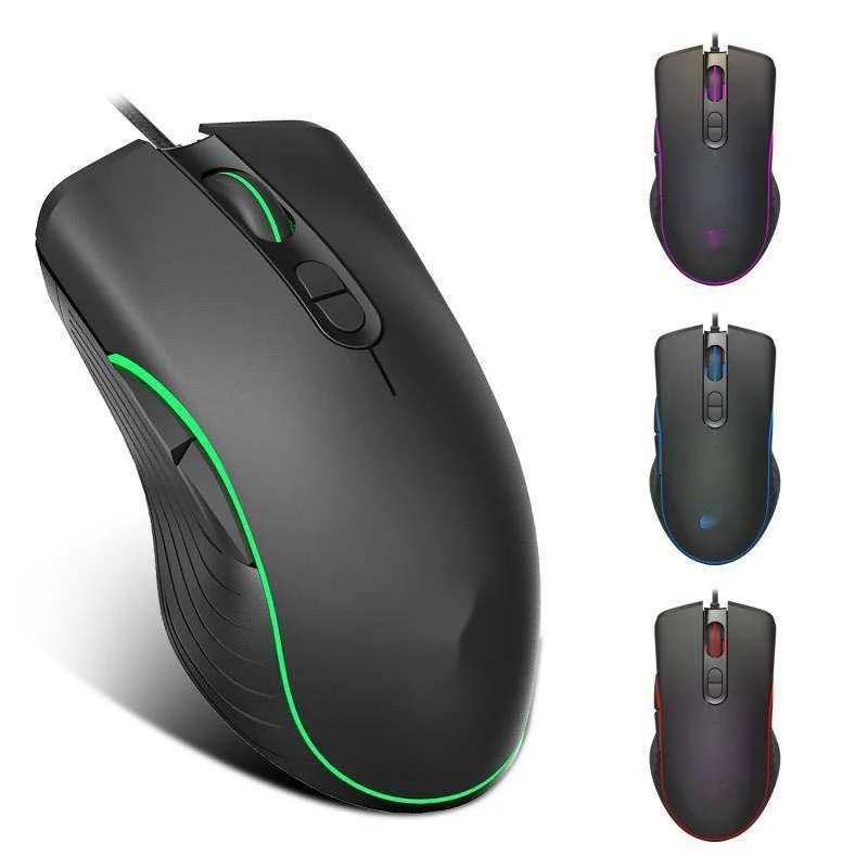 

Hongsund Upgraded version RGB Light 7200DPI Macro Programmable 7 Buttons Optical USB Wired Mouse Gamer Mice computer Gaming