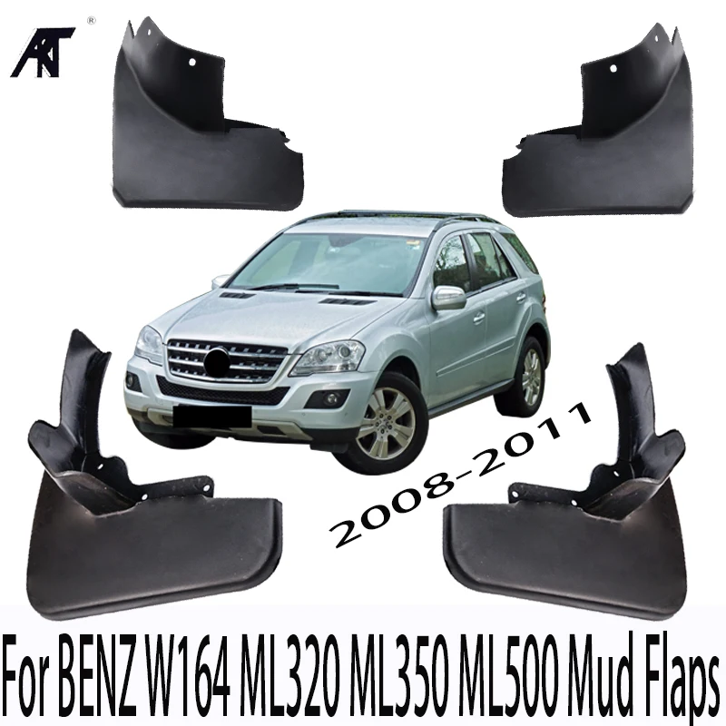 Брызговики для 2008 2011 BENZ W164 ML320 ML350 ML500 черные Автомобильные