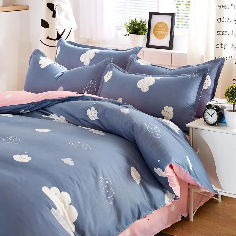 Solstice, домашний текстиль, набор, модный, простой, бытовой, модный, с принтом, алоэ, хлопок, четыре одеяла, покрывало