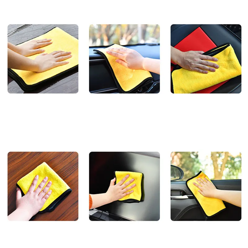 

30*30 CM Car Wash Towel For Adults Man Women Coral Fleece Double-sided Thick Car Wiper Clean Towels