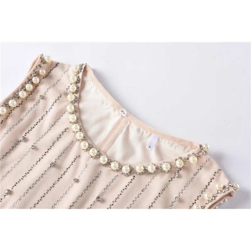 

High Fashion Princess Dress Women Crystal Beaded Cute Bows Sleeveless Tank Dress 2021 Summer Color Block Splice Mini Party Dress