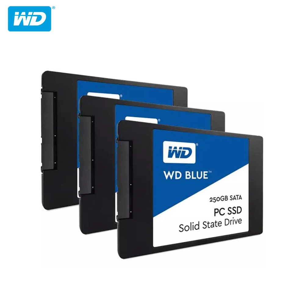 100% Оригинальный Western Digital синий SSD 250 ГБ 500 SATA 3 2 5 дюйма Внутренний твердотельный