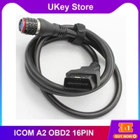 okeytech high quality icom a2 obd2 16pin cable car diagnostic tester connection main line for bmw icom d obdii diagnostic cable