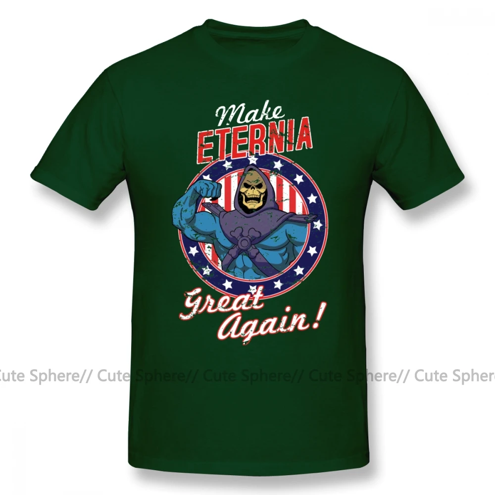 Футболка MAKE ETERNIA GREAT AGAIN, футболка с рисунком из 100 хлопка, Классическая мужская футболка 4xl - Цвет: Dark Green