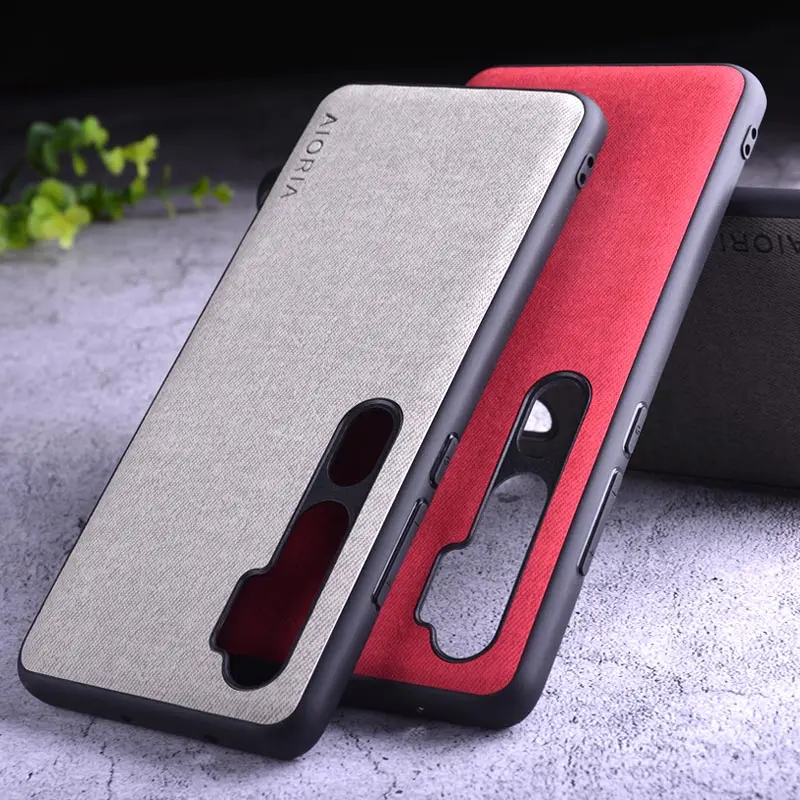Текстильный чехол для Xiaomi mi note 10 pro, Жесткий ПК+ Мягкий ТПУ+ текстильный кожаный чехол, чехлы для mi note 10 pro